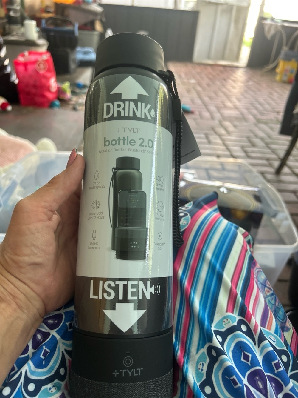 Bottle 2.0 Portable Bluetooth Speaker Water Bottle - Black